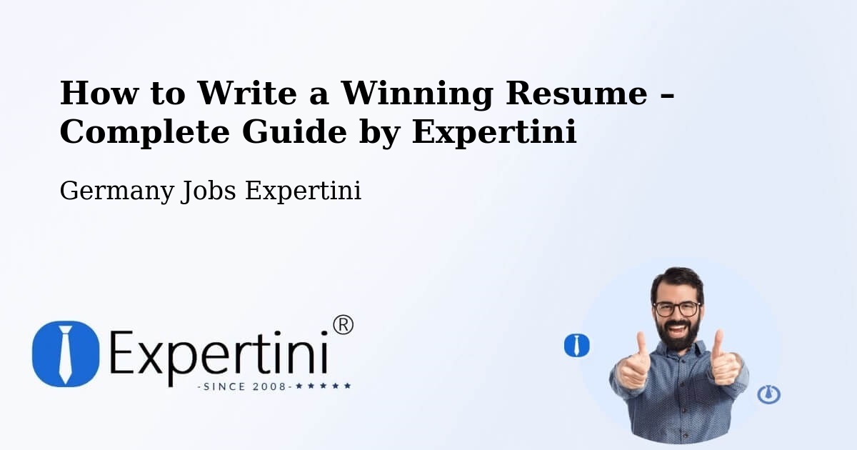 Resume Writing Guide for Job Seekers – Weisel - Weisel, Germany Jobs Expertini